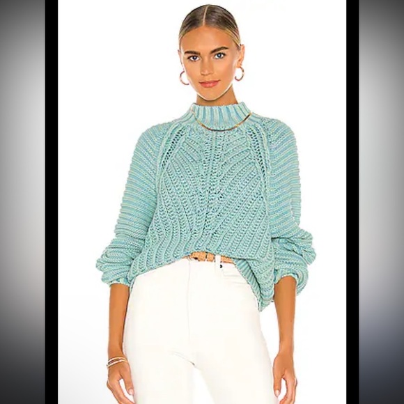 Free People Sweetheart Sweater in Ocean Pearl XS - Picture 1 of 12